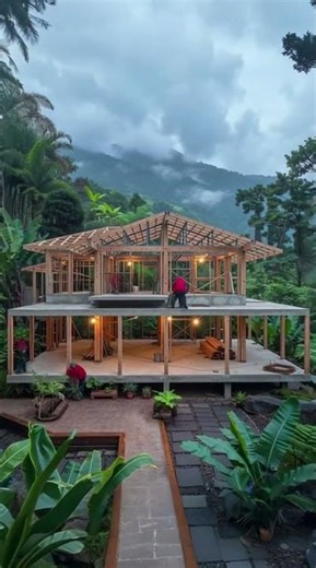 Luxury Jungle House Transformation | From Raw Build to Dream Retreat #shorts