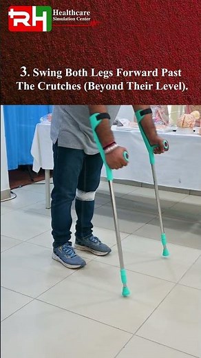 Swing-Through Gait Walking | Quick Demonstration #SwingThroughGait #GaitTraining #CrutchWalking
