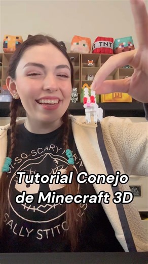 Tutorial Conejo de Minecraft🐰 #diy #minecraft #minecraftshorts #manualidades #minecraftbuilding