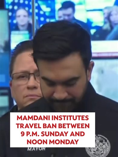 Travel Ban Announcement Due to Severe Winter Storm