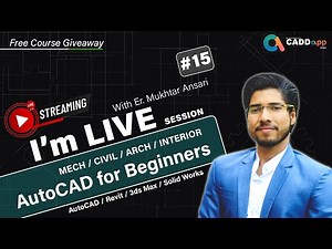 AutoCAD Basic for Beginners Live #15| AutoCAD Commands #Shorts #AutoCAD