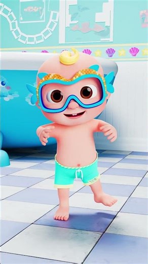 Baby Shark Belly Button JJ Dance! 🫃 CoComelon Nursery Rhymes #kids #shorts