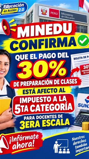 ¿El 30% por preparación de clases paga Impuesto a la Renta?