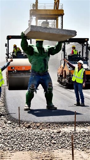 When Hulk Works Construction | Insane Road Building Power#ytshorts
