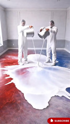 Luxurious bedroom with Red and Blue epoxy 🔥😱😲 #interiordesign #epoxy #bedroom #luxury #floor