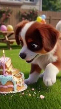 This Puppy Eating Cake Will Make Your Day 🐕🎂 (So Cute!) #shorts #cute #dog #puppy #pets #viral