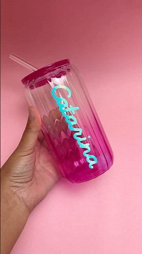 Personalised Glass Tumbler with Cricut Joy 2 ✨ Custom Vinyl Cup DIY #cricut #teachersgift #craft