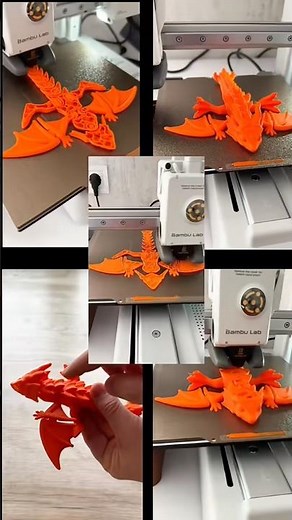 DIY 3D Printing Dragon 🐉 Flying Toy – Best Moving Print Ever? #3d #3dprint