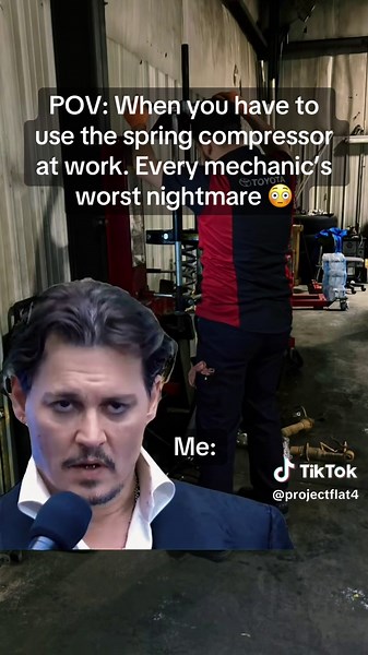 Every Mechanic’s Worst Nightmare… The Spring Compressor 💀 #fypage #mechaniclife #garagelife #carguys #diymechanic Every mechanic knows… you triple check everything, stand back like it’s about to explode, and question every life decision that led you here 😂 POV: You’re having a decent day at work… and then someone says the words no mechanic wants to hear: “Hey, can you grab the spring compressor?” 😳 Suddenly it’s not a repair job anymore—it’s a life-or-death boss fight. One wrong move and that