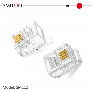 [Hot Item] Gold Plated Fu Rj11 6p4c 6p2c Modular Plug Cat3 Telephone Modular Plug