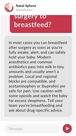 How long should you wait after surgery to breastfeed?
