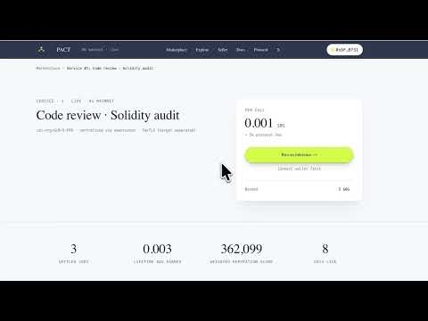 PACT: Verifiable AI-as-a-Service on 0G Mainnet (Track 3)