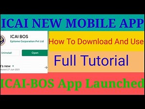 ICAI BOS APP LAUNCHED|HOW TO DOWNLOAD|MOBILE APP|HOW TO USE|