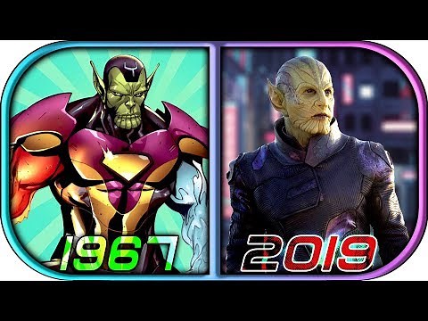 EVOLUTION of SKRULLS in Movies Cartoons TV (1967-2019) Captain Marvel vs skrull movie scene 2019