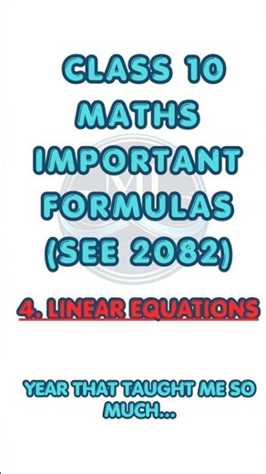 👉 Class 10 Maths LINEAR EQUATIONS 🔥 | Important Formulas for SEE