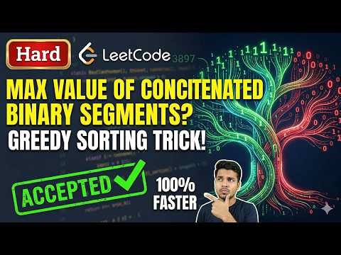 LeetCode 3897 | Maximum Value of Concatenated Binary Segments | Biweekly Contest 180 | Q4 | Hard
