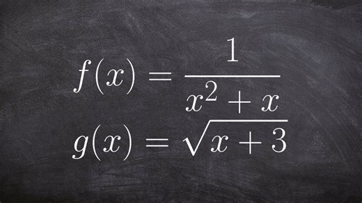 Dividing two functions to determine the domain