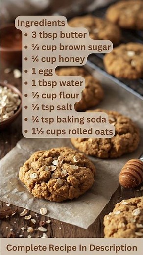 Honey Oatmeal Cookies Recipe by What Shall I Cook