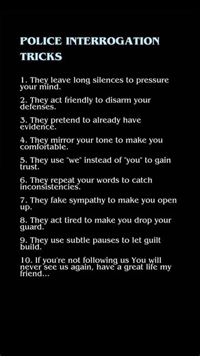 Psychological Tricks Police Use in Interrogations #psychology