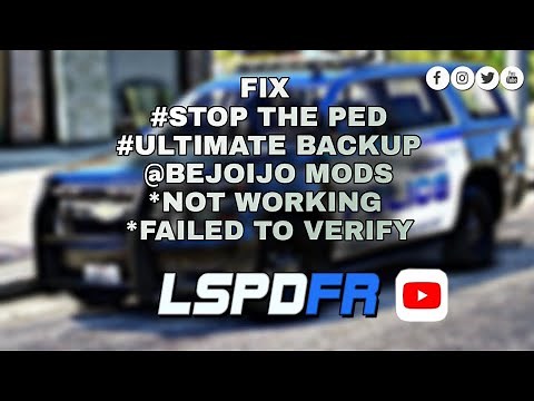 How to Fix Stop the Ped and ultimate Backup |Bejoijo Mods |GTA 5 |Failed to verify |Not Working