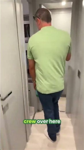 Luxury Yacht Tour: 90-Foot Boat's Amazing Crew Quarters! #shorts