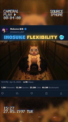 Lord inosuke's Flexibility 🥶☠️ #anime #demonslayer