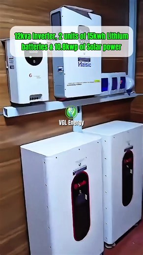 🔥 PROMO ALERT! 12KVA SOLAR POWER FREE DELIVERY IN LAGOS 🔥 We just installed this massive system in Computer Village, Ikeja — now it can be yours too! 12KVA Solar Power System Includes: ~12kva Inverter ~2 units of 15kwh Lithium batteries ~10.8kwp of Solar panels ~10mm Solar PV Cable ~100A Mppt Charge Controller ~Installation Accessories ~Delivery and Installation Total Cost - 10.6m APPLIANCES: ~ TV ~ AC ~ Fridge ~ Freezer ~ Decoder ~ Pumping Machine ~ Blender ~ Washing Machine ~ Desktop Compute