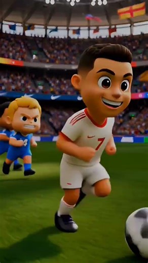 Cristiano Ronaldo cr7 3d cartoon football⚽ playing