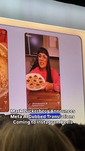 111K views · 317 reactions | Mark Zuckerberg announces dubbed translations for Instagram Reels using Meta AI at #metaconnect. #ai #metaai #translation | CNET | Facebook