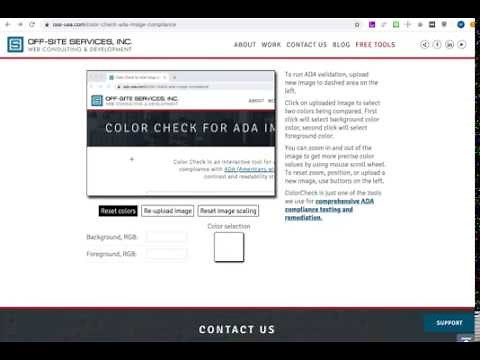 Color Check interactive tool for ADA compliance
