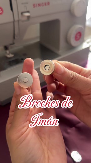 Cómo colocar broches de imán en costura