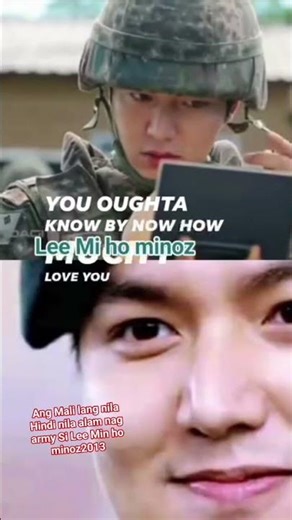 Lee Min ho minoz army 2013dahil sa Inyo nag break kami dahil kakaedit nyo .Ng AI