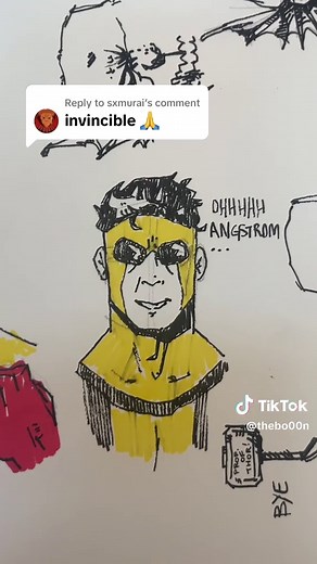 Replying to @sxmurai I only have a yellow and red marker and the rest is ink lol so I’ve been trying my best 🐒 #marvel #marvelstudios #art #artist #artwork #doddle #doodles #deadpool #spiderman #hulk #invincible #mark #hellboy #wolverine #rivals #sketchbook #fyp #fypシ #fypage #foryoupage #foryoupageofficiall #foruu #boredinthehouse