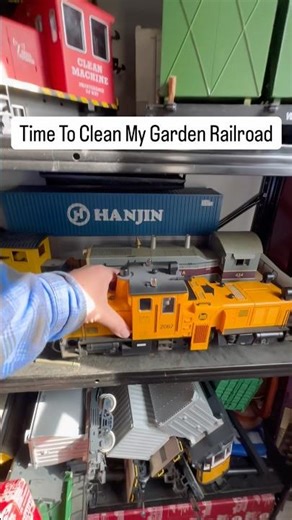 Track Cleaning Day on my Out Door Garden Railway