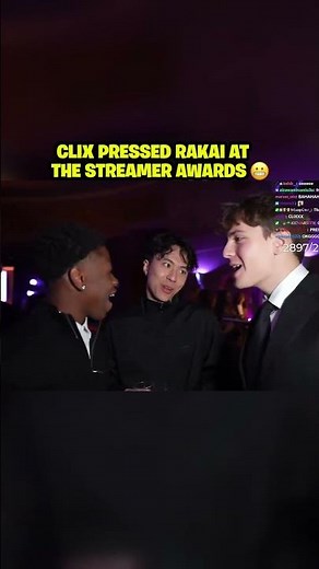 Clix PRESSED Rakai at the Streamer Awards 😬