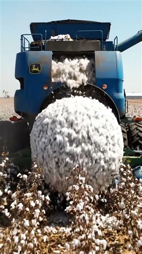 AI Cotton Harvesting Machines 🚜🌾🤖 | Smart Farming Automation | Machinica AI #shortvideo