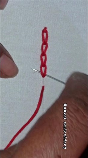 heavy chain stich embroidery stich basic stich