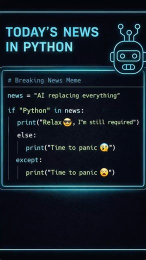 I Explained Today’s Tech News Using Python Code 😂 #funny #memes #memecoding #pythontricks