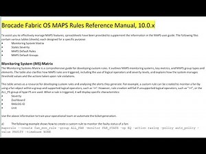 Brocade Fabric OS MAPS Rules Reference Manual, 10.0.x