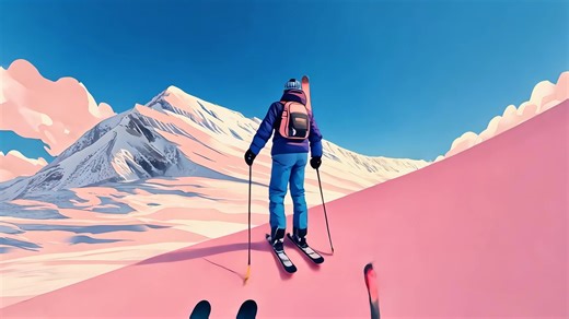 Skiing, Backcountry Skiing, Snow. Free Stock Video