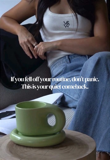 If you fell off your routine, this is your quiet way back. No pressure. No restart energy. Just gentle structure. • Start with one small, grounding action • Write down where you are (without judgment) • Clean or reset one tiny space • Choose rest before momentum • Remind yourself: coming back doesn’t need to be loud This isn’t about discipline. It’s about staying in a healthy relationship with yourself when things slip. Save this for the days you think you’re behind. 💌 #softdiscipline #comeback