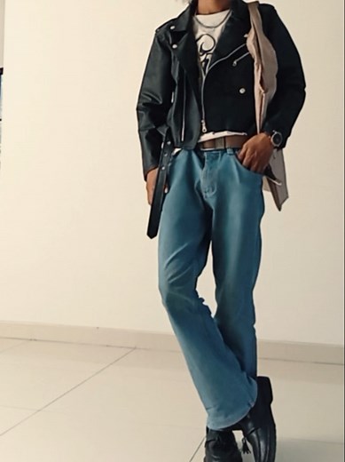 OOTD Rock N Roll Jaket Kulit & Jeans