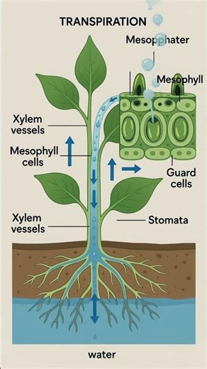 Transpiration is the physiological process of water loss from plants in the form of water vapor,