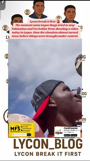 Lycon break it first 🚨 The moment some Lagos thugs tried to stop Tobination and Tee Dollar from shooting a video today in Lagos. Omo the situation almost turned tense before things were brought under control.#fyp #lycon_blog #peller #tobination #smartbm