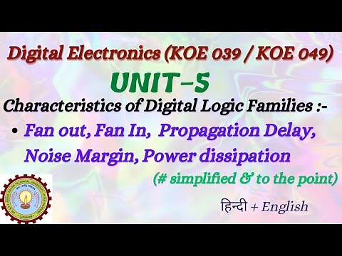 Characteristics of Digital Logic Families :-Fan out, Fan In﻿, Propagation Delay, Noise Margin