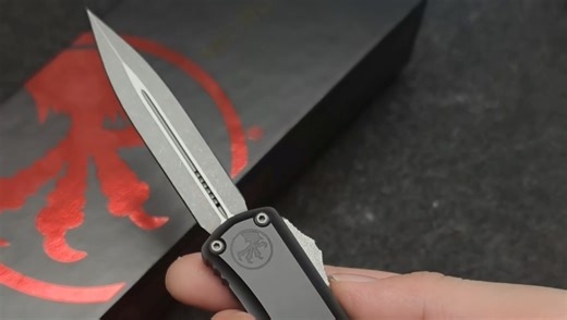 正品美国MicroTech微技术直跳 1702M-10AP Mini Hera/迷你赫拉 天启双刃直跳刀