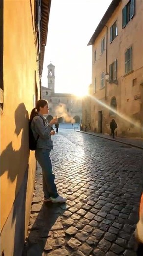 Lucca Walking POV – Spring Morning Commute