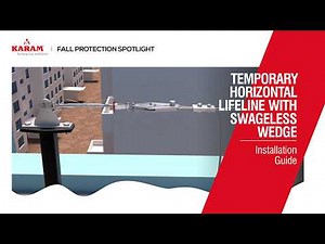 Temporary Horizontal Lifeline with Swageless Wedge | Installation Guide
