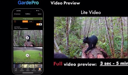 GardePro X50S Cellular Trail Camera (Non‑WiFi), Preloaded SIM Card, Shared Data Plan, Camera Sharing, 100ft No-Glow IR, 0.1s Trigger, Motion Detection