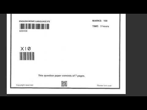 MEMO ENGLISH P.3 HOME LANGUAGE PAPER 3 GRADE 12 FINAL EXAMS P.3 ENGLISH HL [THUNDEREDUC] FINAL EXAMS